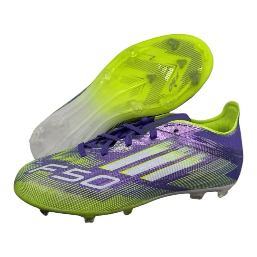 Adidas F50 Elite FG Purple Rush Cloud White Lucid Lemon GS Sz 12K New JH7714